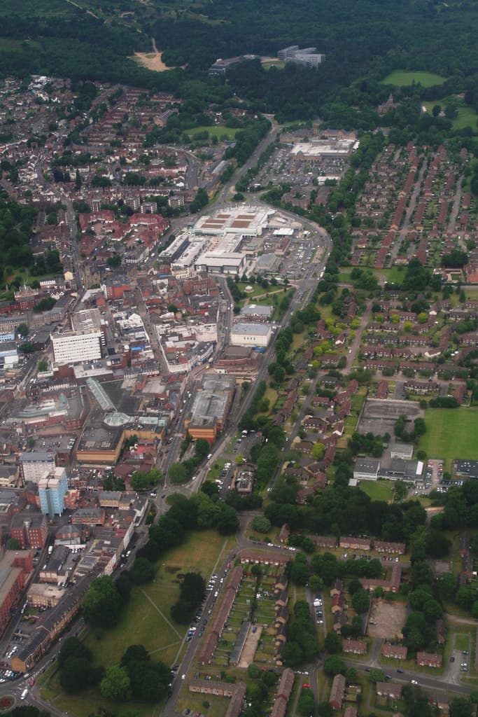 Aerial view of Aldershot, Hampshire