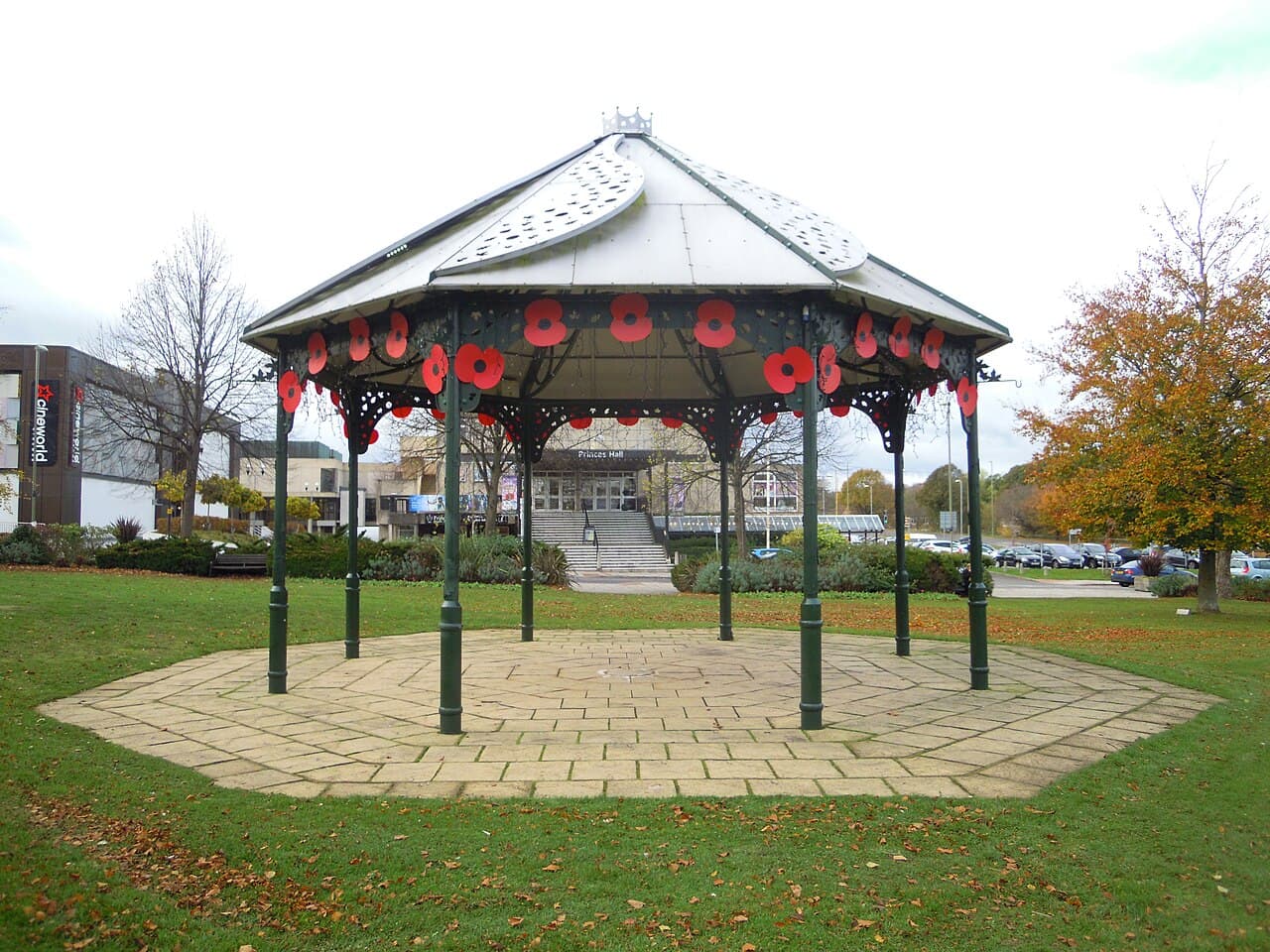 The bandstand in Princes Gardens, Aldershot